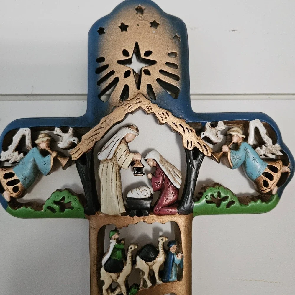 Nativity Wall Cross Made in China Christmas‎ Religious Decor 12